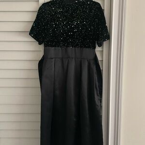 JJs House Black Sequin Midi Dress